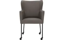 Goossens excellent eetkamerstoel leogang grijs leer - 8222227-01 2